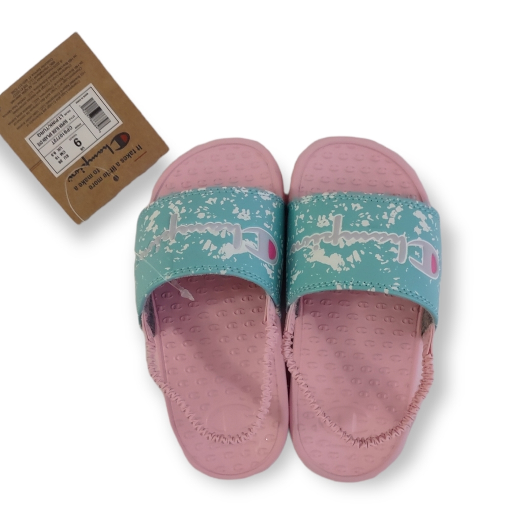 CHAMPION TODDLER MEGA SLIDE SWIRL SPORT SLIDES SIZE 9